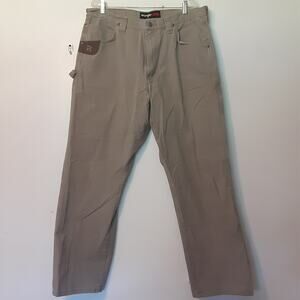 Wrangler Riggs Workwear Carpenter Ripstop Utility Pants Mens 38x34 Beige